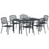 Image de vidaXL Ensemble de Salle à Manger pour Jardin 7 pcs Anthracite, Jardin et Terrasse, Ensemble de Salle à Manger d'Extérieur, Table Extensible, Mobilier Résistant aux Intempéries