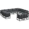Image de vidaXL Ensemble de canapé de Jardin avec Coussin 12 pcs, Canapé Moderne de Jardin et terrasse, Ensemble avec Pieds réglables, Fauteuil Relaxant pour Vos Moments Chill