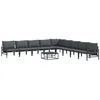 Image de vidaXL Ensemble de canapé de Jardin avec Coussin 10 pcs Noir Acier, Canapé Moderne en Acier pour Jardin et terrasse, Design Respirant, Confort extérieur, Set pour Saison Estivale