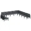 Image de vidaXL Ensemble de canapé de Jardin avec Coussin Anthracite Acier, Jardin et Terrasse, Design Aéré Moderne, Ensemble Mobilier d'Extérieur, Canapé Résistant aux Intempéries, Confort Assuré
