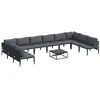 Image de vidaXL Ensemble de canapé de Jardin avec Coussin 11 pcs Noir Acier, Canapé d'extérieur Moderne, résistant aux intempéries, pour Jardin et terrasse, Meuble Tendance, séchage Rapide