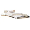 Image de vidaXL Cadre de lit Marron 80 x 200 cm Bois, Chambre Moderne, Cadre de lit rectangulaire avec Table de Chevet, mobilier Minimaliste pour Un Style Chic