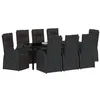 Image de vidaXL Ensemble de Salle à Manger pour Jardin 9 pcs Noir polyrotin, Ensemble de Jardin Chic, Meubles en rotin résistants, Collection de Salle à Manger extérieure, sièges Polyvalents pour terrasse