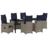 Image de vidaXL Ensemble de Salle à Manger pour Jardin 7 pc Noir polyrotin