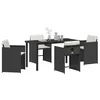 Image de vidaXL Ensemble de Salle à Manger pour Jardin 5 pcs Noir polyrotin, Ensemble Moderne de Salon en rotin pour Jardin, mobilier Durable, Table de Patio Parfaite pour Vos soirées