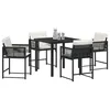 Image de vidaXL Ensemble de Salle à Manger pour Jardin 5 pcs Noir polyrotin, Ensemble de Salle à Manger Alfresco, mobilier de Jardin Moderne, Table en rotin, Coin Repas extérieur
