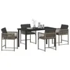 Image de vidaXL Ensemble de Salle à Manger pour Jardin 5 pcs Gris polyrotin, Ensemble de Salle à Manger Jardin et terrasse, mobilier Moderne pour extérieur, Rattan Durable pour Bons Moments