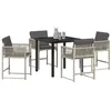 Image de vidaXL Ensemble de Salle à Manger pour Jardin 5 pcs Gris Clair, Ensemble de Salle à Manger Jardin et terrasse, mobilier Moderne pour extérieur, Rattan Durable pour Bons Moments