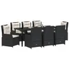 Image de vidaXL Ensemble de Salle à Manger pour Jardin 9 pcs Noir polyrotin, Ensemble de Salle à Manger d'extérieur, mobilier Moderne pour Jardin, terrasse et détente extérieure