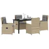 Image de vidaXL Ensemble de Salle à Manger pour Jardin 5 pcs polyrotin, Ensemble de Salle à Manger d'extérieur, mobilier Moderne pour Jardin, terrasse et détente extérieure