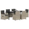 Image de vidaXL Ensemble de Salle à Manger pour Jardin 7 pc Gris Clair