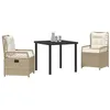 Image de vidaXL Ensemble de Salle à Manger pour Jardin 3 pcs, Ensemble de Repas extérieur, mobilier résistant aux intempéries, Table Moderne et chaises, sièges Chics pour terrasse