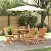 Image de vidaXL Ensemble de salle à manger pour jardin 7 pcs Marron