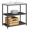 Image de vidaXL Rangement de Cuisine Anthracite 90 x 50 x 92 cm Acier, Rangement de Cuisine Moderne, étagère rectangulaire, Solution en Acier Robuste, organisé pour la Maison