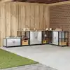 Image de vidaXL Rangement de cuisine avec étagère Argent 60 x 50 x 92 cm Acier