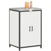 Image de vidaXL Rangement de Cuisine avec étagère Blanc 60 x 50 x 92 cm Acier, Rangement de Cuisine Moderne, étagère rectangulaire, Solution en Acier Robuste, organisé pour la Maison