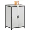 Image de vidaXL Rangement de Cuisine avec étagère Argent 60 x 50 x 92 cm Acier, Rangement de Cuisine Moderne, étagère rectangulaire, Solution en Acier Robuste, organisé pour la Maison