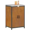 Image de vidaXL Rangement de Cuisine avec étagère Rouillé 60 x 50 x 92 cm Acier, Rangement de Cuisine Moderne, étagère rectangulaire, Solution en Acier Robuste, organisé pour la Maison