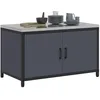Image de vidaXL Rangement de Cuisine Anthracite 90 x 50 x 53 cm Acier, Rangement de Cuisine Moderne, étagère rectangulaire, Solution en Acier Robuste, organisé pour la Maison