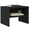 Image de vidaXL Cabinet de Chevet 2 pcs Chêne Noir 40 x 40 x 30 cm, Table de Nuit Moderne, Meuble Chic pour Chambre, rangements compacts, Forme rectangulaire, Design Minimaliste