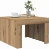 Image de vidaXL Table Basse Chêne Artisanal 50 x 50 x 35 cm Bois d'ingénierie, Table Basse de Salon Moderne, Pratique, Robuste, Surfaces Polyvalentes, Mobilier en Bois Élégant, pour l'Intérieur