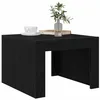 Image de vidaXL Table Basse Chêne Noir 50 x 50 x 35 cm Bois d'ingénierie, Table Basse Moderne, Design Élégant, Bois Ingénierie, Surfaces Pratiques, Meuble Polyvalent, Décoratif