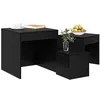 Image de vidaXL Table Basse 3 pcs Chêne Noir Bois d'ingénierie, Set de Tables Basses Élégantes, Tables Nesting Modernes, Meubles Fonctionnels pour Salon, Trio Épuré Pratique