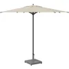 Image de vidaXL Pied de Parasol Aspect Bois Gris Foncé 45 x 45 x 31,5 cm, Socle Moderne pour Parasol, Support Robuste en Acier, idéal pour Jardins et terrasses, Tient au Frais