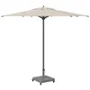 Image de vidaXL Pied de Parasol Aspect Bois Gris Foncé 45 x 45 x 31,5 cm, Socle Moderne pour Parasol, Support Robuste en Acier, idéal pour Jardins et terrasses, Tient au Frais