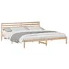 Image de vidaXL Cadre de lit avec tête de lit Marron 180 x 220 cm Pin Massif, Cadre de lit rectangulaire Moderne, élégant et Durable, Solution Minimaliste pour Une Chambre Chic