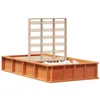 Image de vidaXL Cadre de lit Cire Marron 75 x 190 cm Bois de pin Massif