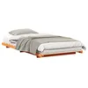 Image de vidaXL Cadre de lit Brun Cire 80 x 200 cm Pin Massif, Chambre Tendance, Cadre de lit Moderne, Plateforme en Bois Massif, Rangement Gain de Place, Meuble Minimaliste pour Adultes