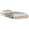 Image de vidaXL Cadre de lit Naturel 90 x 220 cm Pin Massif