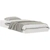 Image de vidaXL Cadre de lit Blanc 90 x 220 cm Pin Massif, Cadre de lit Plateforme Moderne, en Bois de pin, Meuble de Chambre Rustique, idéal pour Les invités
