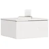 Image de vidaXL Table de Chevet Blanc 37 x 35 x 18,5 cm Bois Massif en pin, Table de Nuit rectangulaire Classique, Bois Compact, Solide en pin, Meuble Charmant pour la Chambre