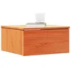 Image de vidaXL Table de Chevet Brun Cire 37 x 35 x 18,5 cm Bois Massif en pin, Table de Nuit rectangulaire Classique, Bois Compact, Solide en pin, Meuble Charmant pour la Chambre