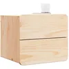 Image de vidaXL Table de Chevet Marron 39 x 34 x 33 cm Bois de pin Massif, Surface Moderne de Chambre, Table de Nuit compacte, Organisateur Mural rectangulaire, Bois de pin Solide
