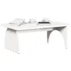 Image de vidaXL Table Basse Blanc 80 x 50 x 31 cm Bois Massif en pin, Table Basse rectangulaire Rustique, Meuble stylé pour Salon, Bois Fonctionnel, pin Minimaliste