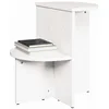 Image de vidaXL Table Basse Blanc 50 x 40 x 50 cm Bois Massif en pin, Tables Basses rustiques, Table Ronde en pin, Faite Main, déco Pratique pour Salon, Meuble Durable et stylé