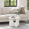 Image de vidaXL Table basse Blanc 50 x 50 x 35 cm Bois massif en pin