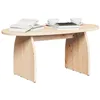 Image de vidaXL Table Basse Marron 80 x 40 x 35 cm Pin Massif, Table Basse Ovale en pin, Meuble déco Rustique, Design Gain de Place pour Le Salon