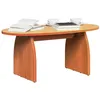 Image de vidaXL Table Basse Brun Cire 80 x 40 x 35 cm Pin Massif, Table Basse Ovale en pin, Meuble déco Rustique, Design Gain de Place pour Le Salon