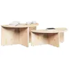 Image de vidaXL Table Basse 2 pcs Naturel 79 x 39,5 x 40 cm Bois Massif en pin, Table Basse en pin Rustique, pour Un Salon stylé, Accent Pratique pour Votre déco, Meuble en Bois Compact