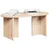 Image de vidaXL Table Basse Naturel 80 x 39,5 x 35 cm Bois de pin Massif, Table Basse Ovale élégante, Design Minimaliste, Bois de pin Massif, Accent stylé pour Salon Moderne