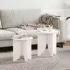 Image de vidaXL Table basse 2 pcs Blanc