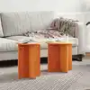 Image de vidaXL Table basse 2 pcs Brun cire
