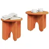 Image de vidaXL Table Basse 2 pcs Brun Cire Bois de pin Massif, Table Basse Ronde Chic, Design Moderne, Bois de pin Massif, compacte et Fonctionnelle, Facile à Monter