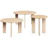Image de vidaXL Table basse 3 pcs Naturel Bois massif en pin