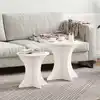Image de vidaXL Table basse 2 pcs Blanc Bois massif en pin
