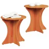 Image de vidaXL Table Basse 2 pcs Brun Cire Bois Massif en pin, Table Basse Ronde Rustique, en pin, pour Le Salon, Meuble décontracté, Style champêtre